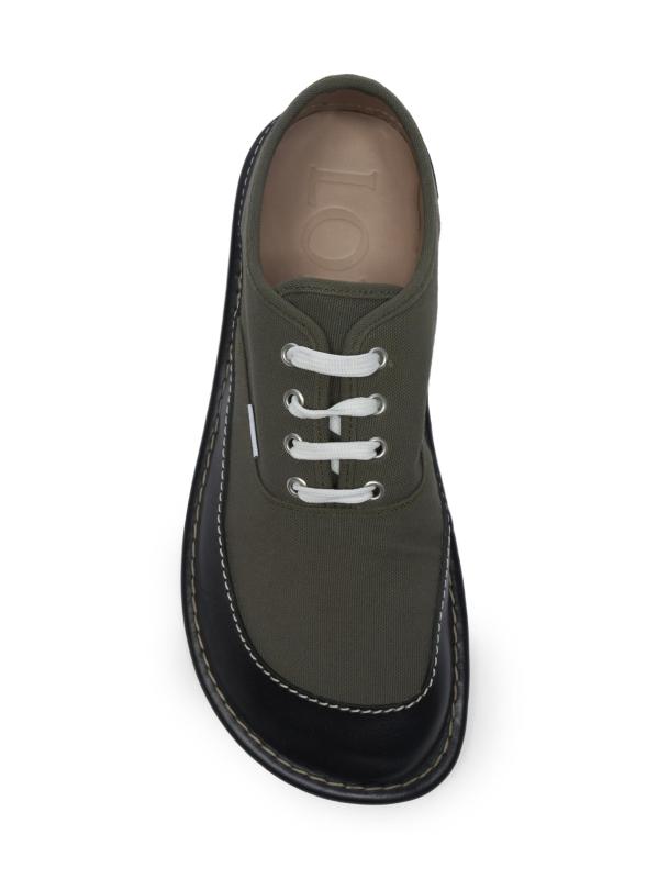 #4: حذاء «باي كانفاس آند ليذر» برقبة قصيرة - أسود أخضر كاكي