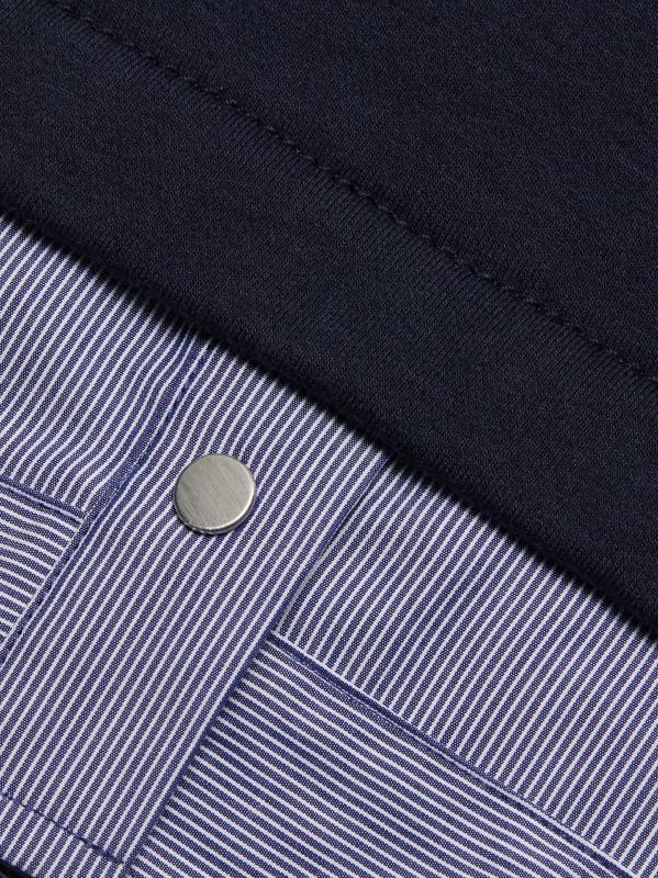 #6: سويت شيرت قصير من القطن بطبقات - ميدنايت مالتي