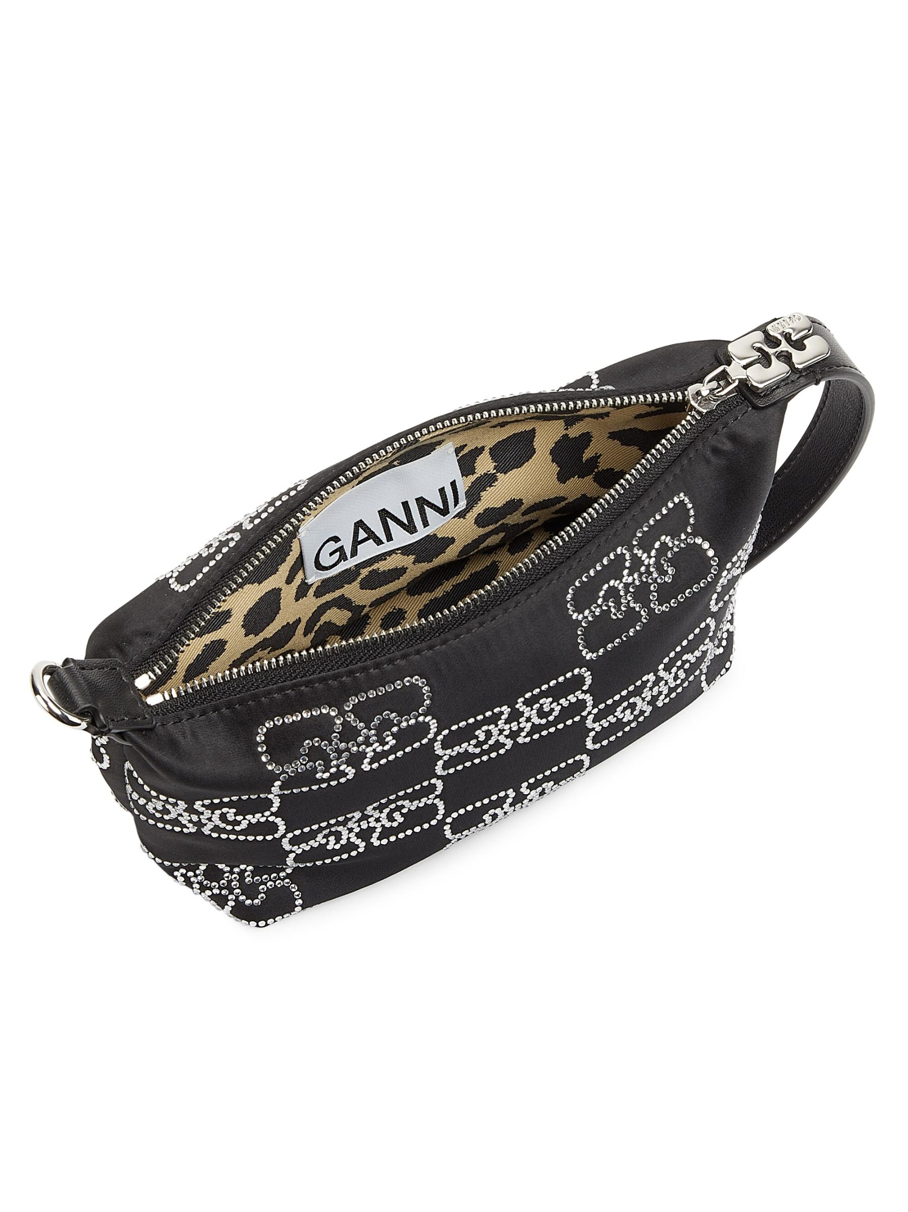 ★GANNI★Small Butterfly SATIN Sparkle Tote Bag Ganni Small Butterfly Satin Sparkle Bag in Black | Lyst