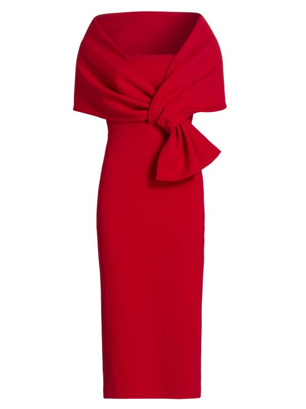 فستان كوكتيل مكشوف الكتفين