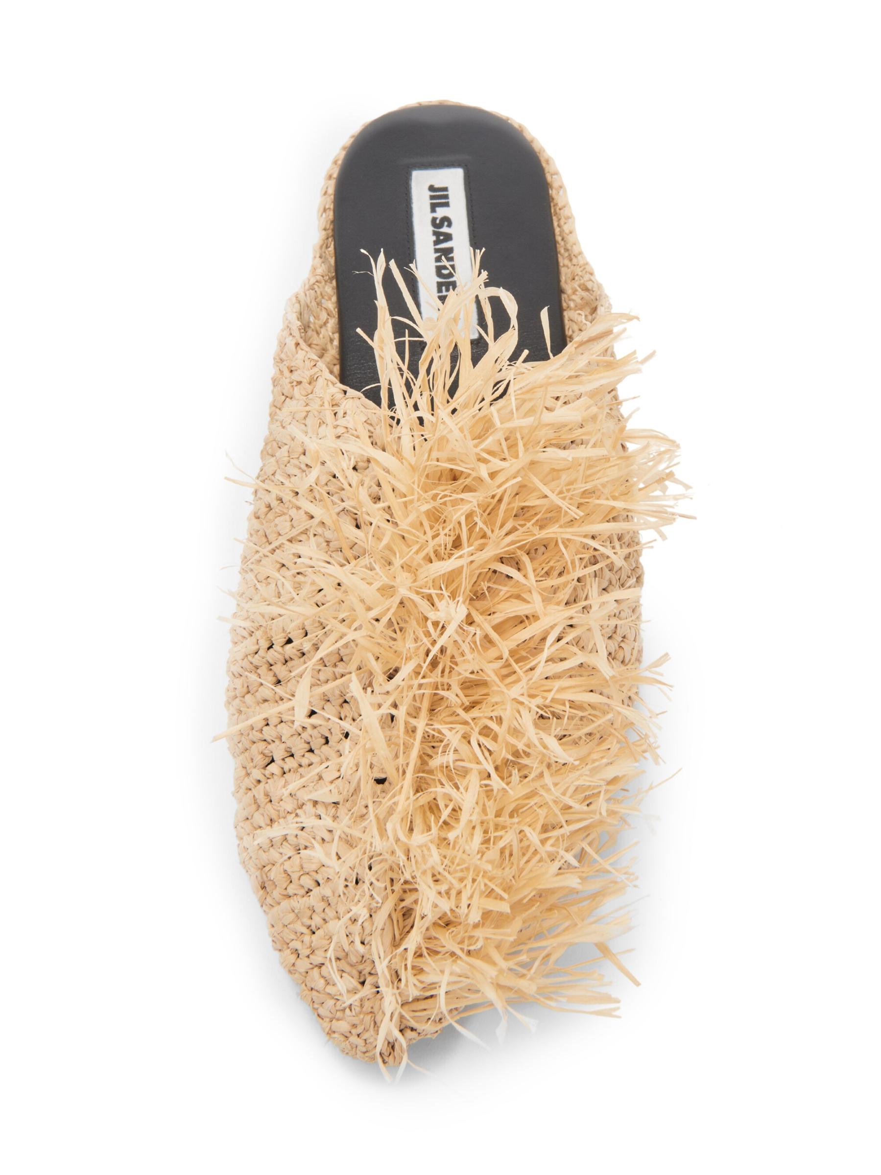 関税送料込★ Jil Sander ラフィアスリッパ Jil Sander - ラフィアパームスリッパ をオンライン購入 | Saks