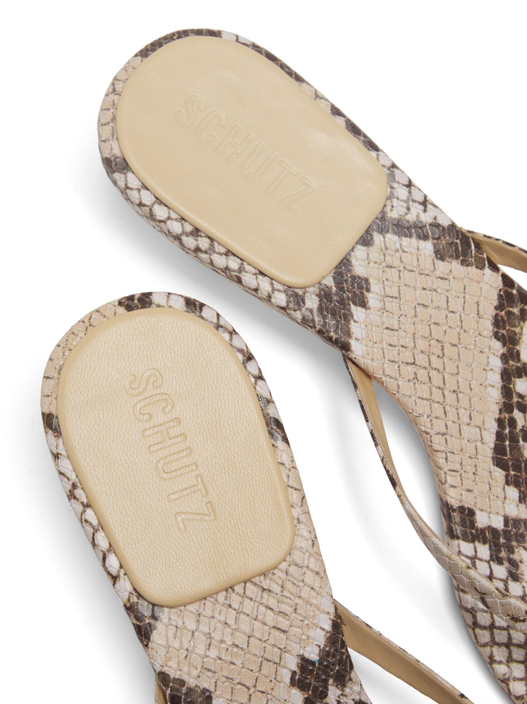 Shop Schutz - Carolyn Snake-Print Leather Sandals | Saks