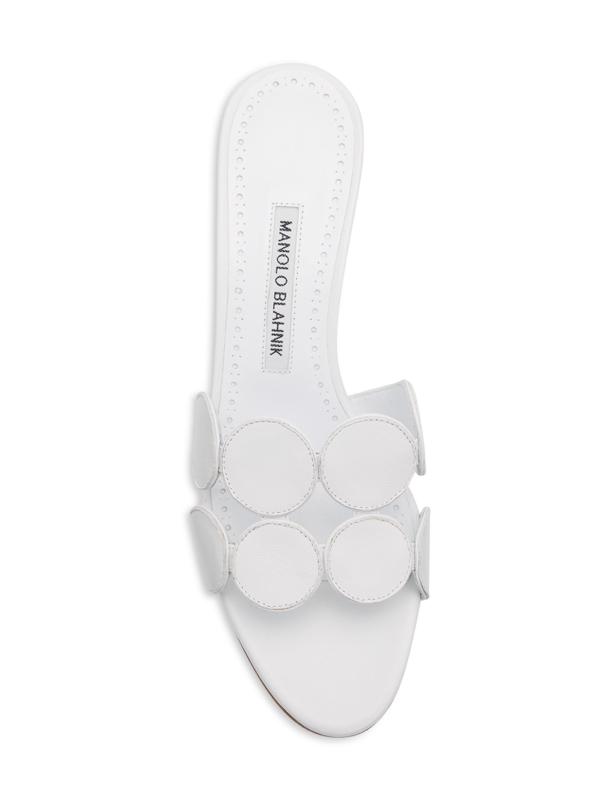 #5: صندل هاريبالمو 50 مم من الجلد - أبيض