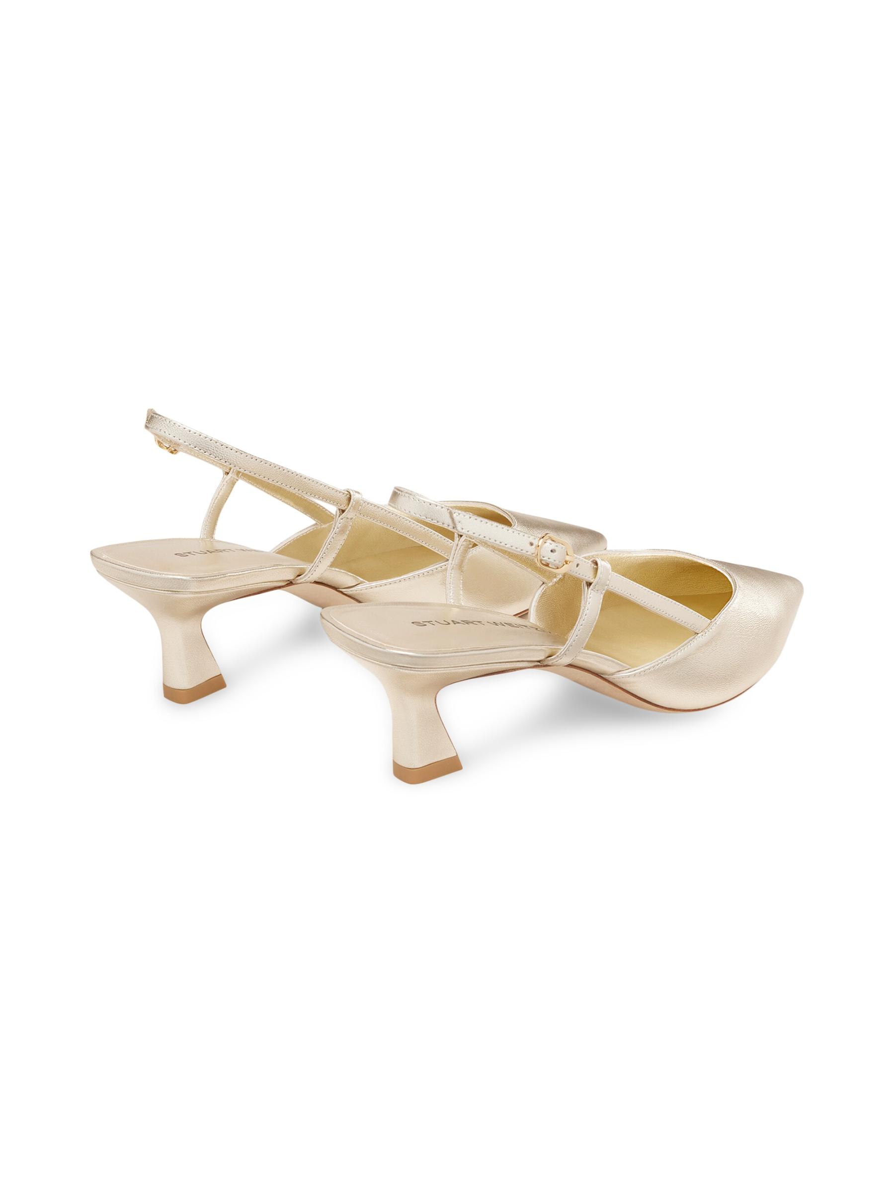 Shop Stuart Weitzman - Vinnie 50MM Metallic Leather