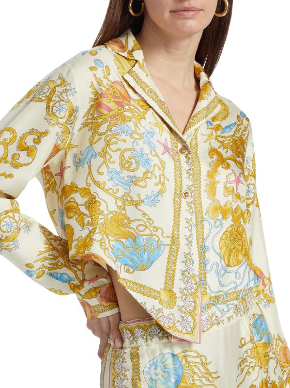 #5: قميص باروكو من الحرير تحت الماء - قشر البيض متعدد الألوان