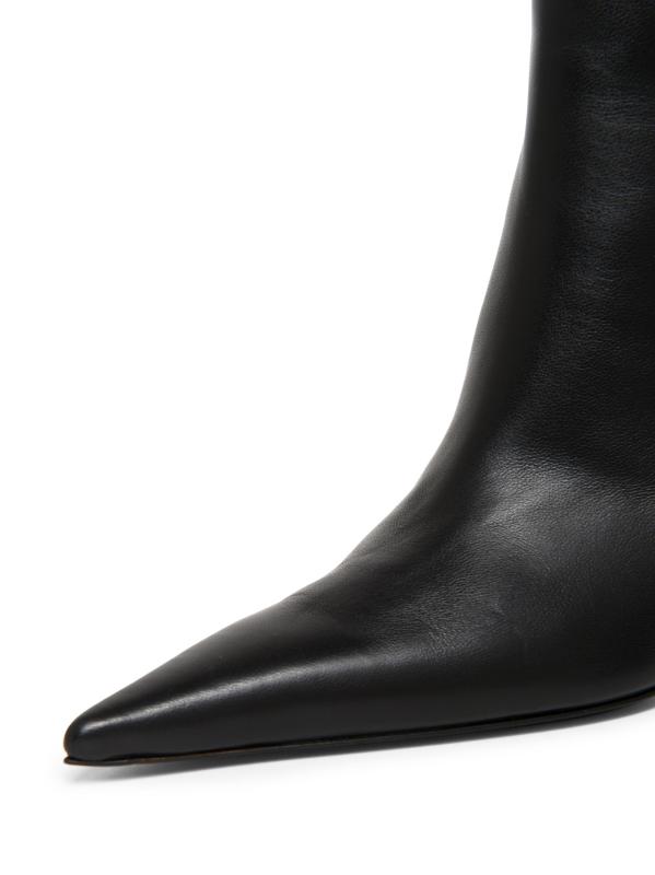 #5: أحذية Barbara الجلدية للكاحل - نابا بلاك