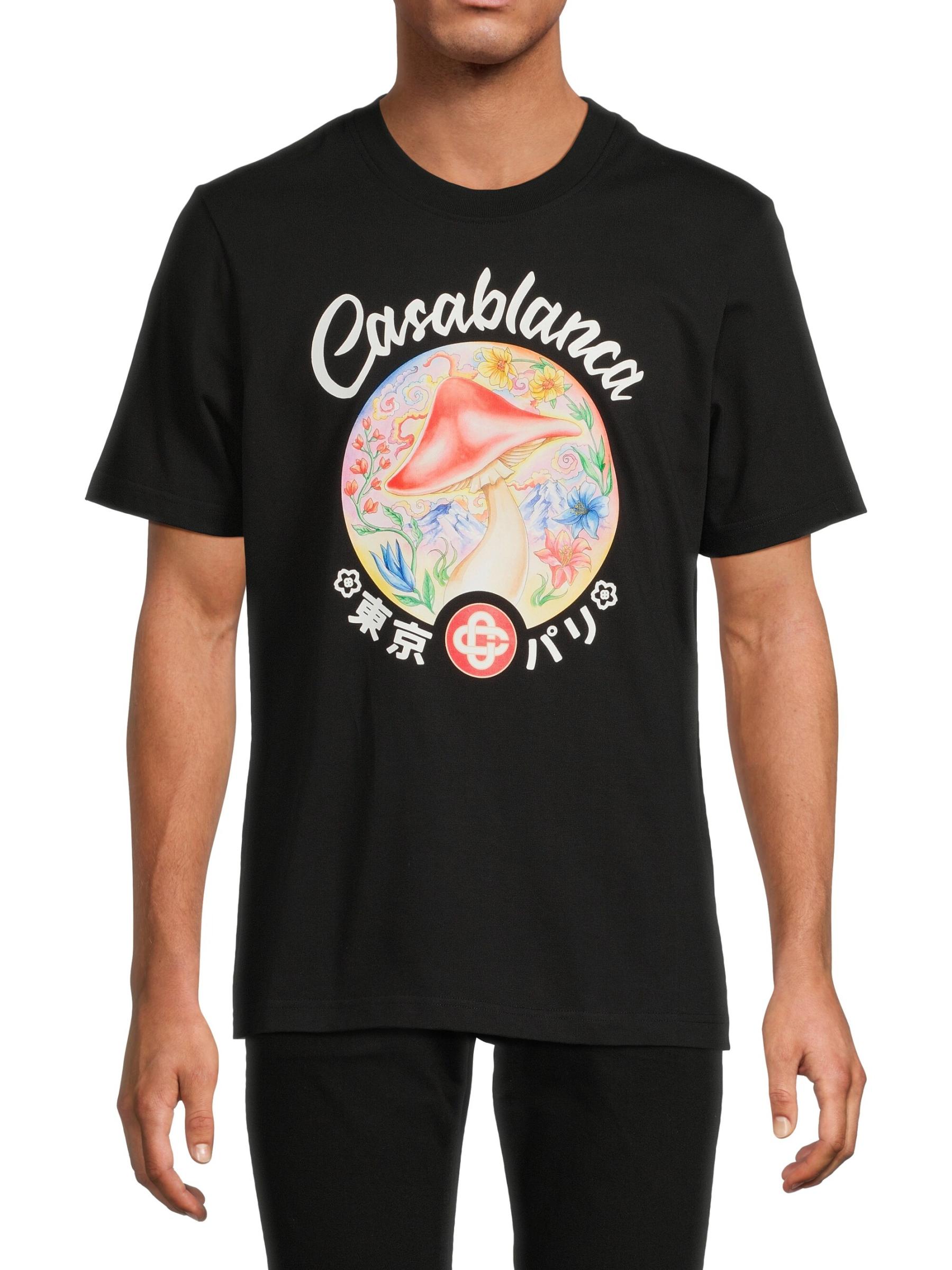 [CASABLANCA]キノコのエンブレムプリントTシャツ Casablanca - きのこエンブレム・プリントTシャツ をオンライン