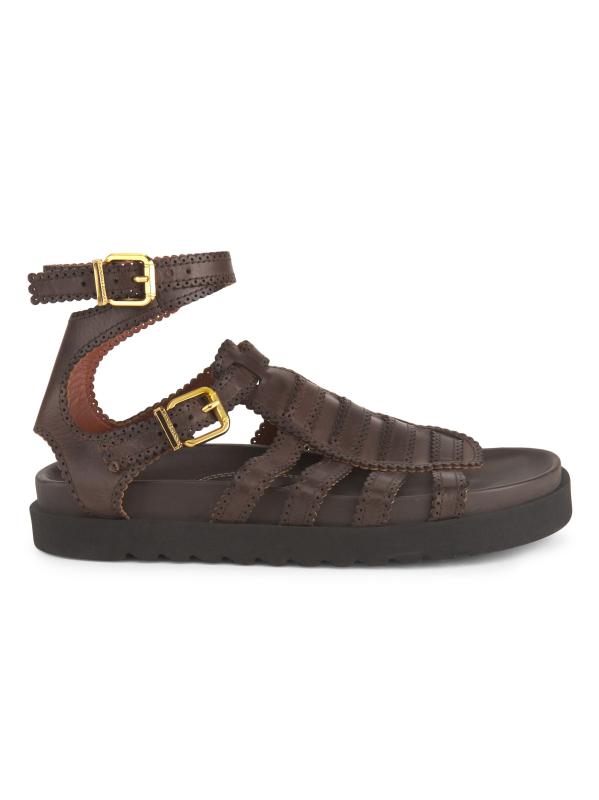 Shop Zimmermann - Goldie Leather Gladiator Sandals | Saks
