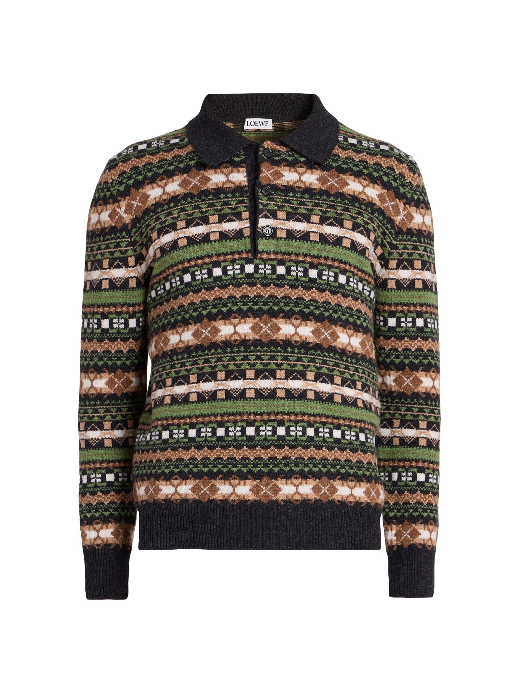 トップス LOEWE WOOL POLO SWEATER Polo sweater in wool Grey - LOEWE