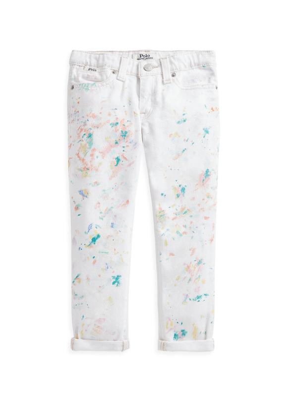 Polo Ralph Lauren Little Girl's PaintSplatter Astor SlimFit