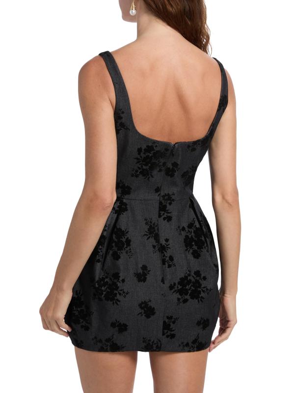 #4: فستان قصير بنقشة ريجنسي بيل - اللون النيلي