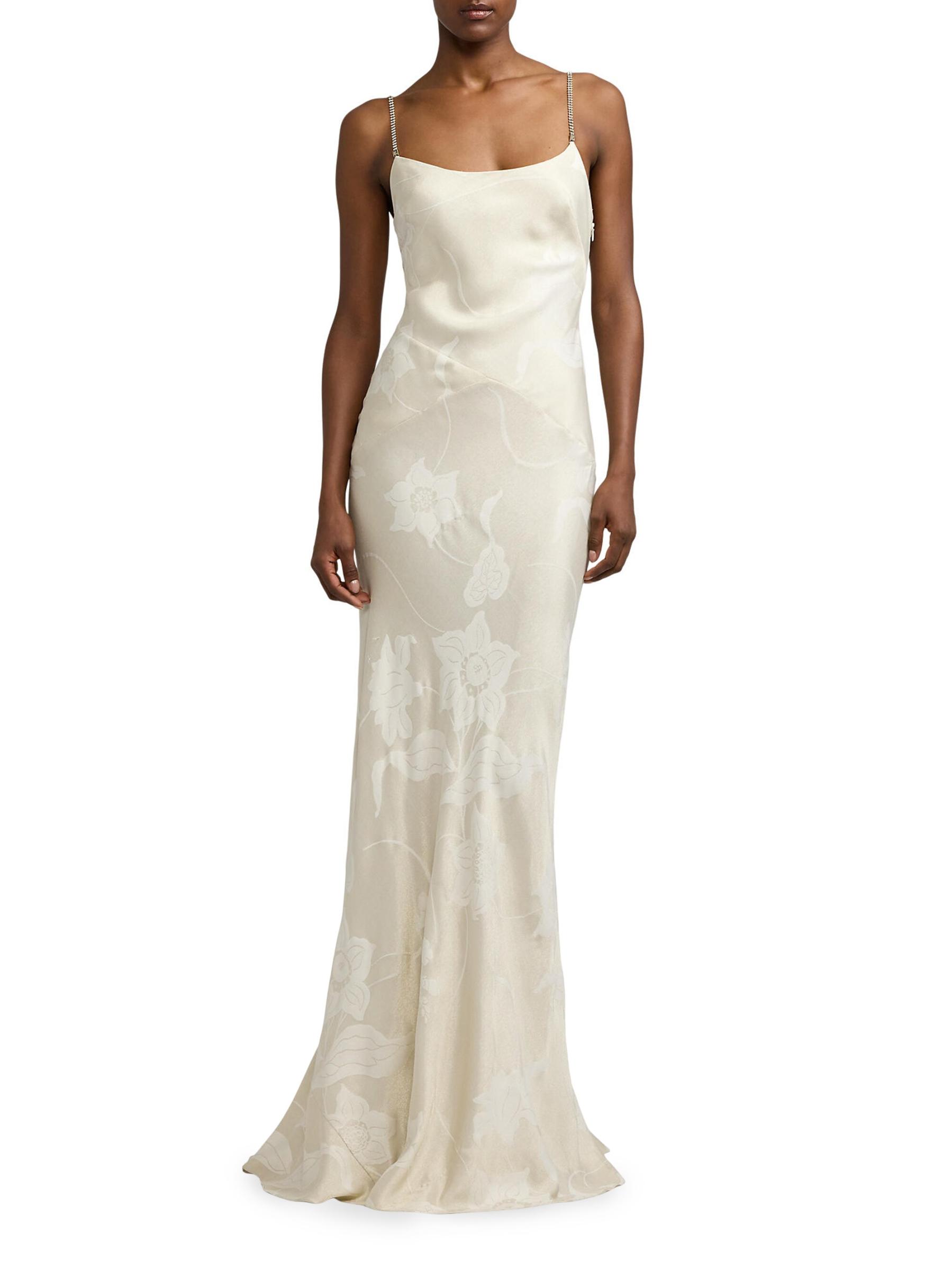 Shop Ralph Lauren Collection - Floral Lamé Jacquard Gown