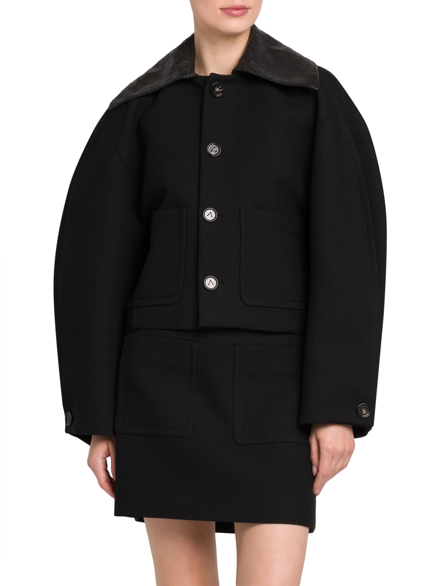 【関税&送料込】Bottega Veneta Structured Cotton Jacket Bottega Veneta® Women's Structured Check Cotton Jacket in
