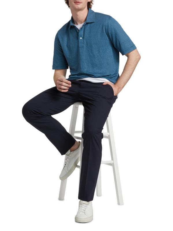 #7: قميص بولو من الكتان - بط نهري صغير