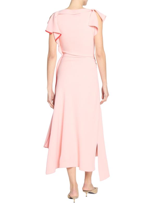 【VICTORIA BECKHAM】アシンメトリー ギャザー ミディドレス Victoria Beckham - ギャザー・アシンメトリック・ミディドレス