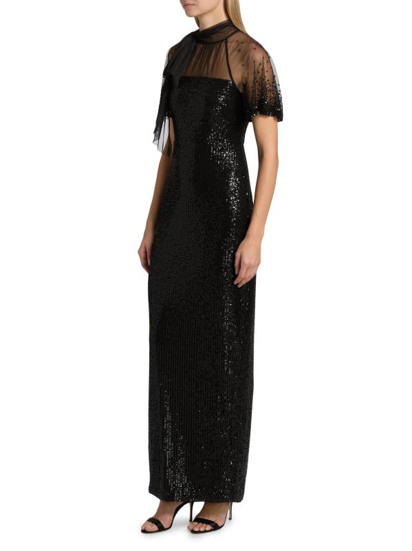 #3: فستان فيوليت بياقة مُرصّعة بالترتر - أسود