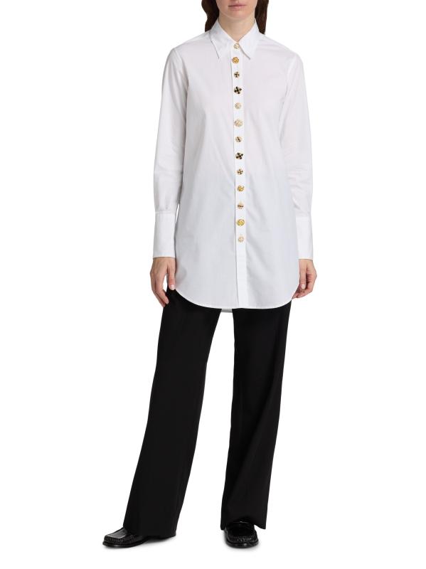 Shop Libertine - Luxe Button Classic Long Shirt | Saks Fifth