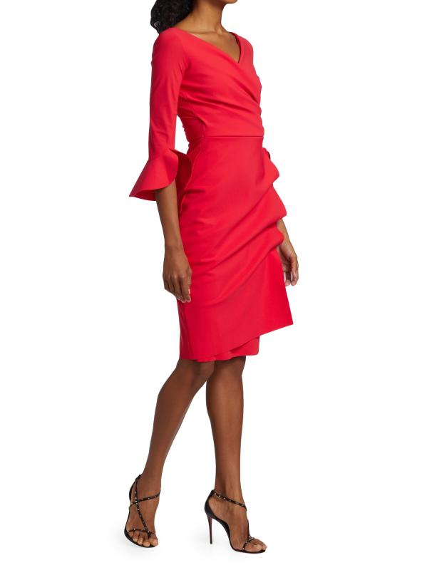 #7: فستان ترينا بأكمام مكشكشة - جيرانيوم