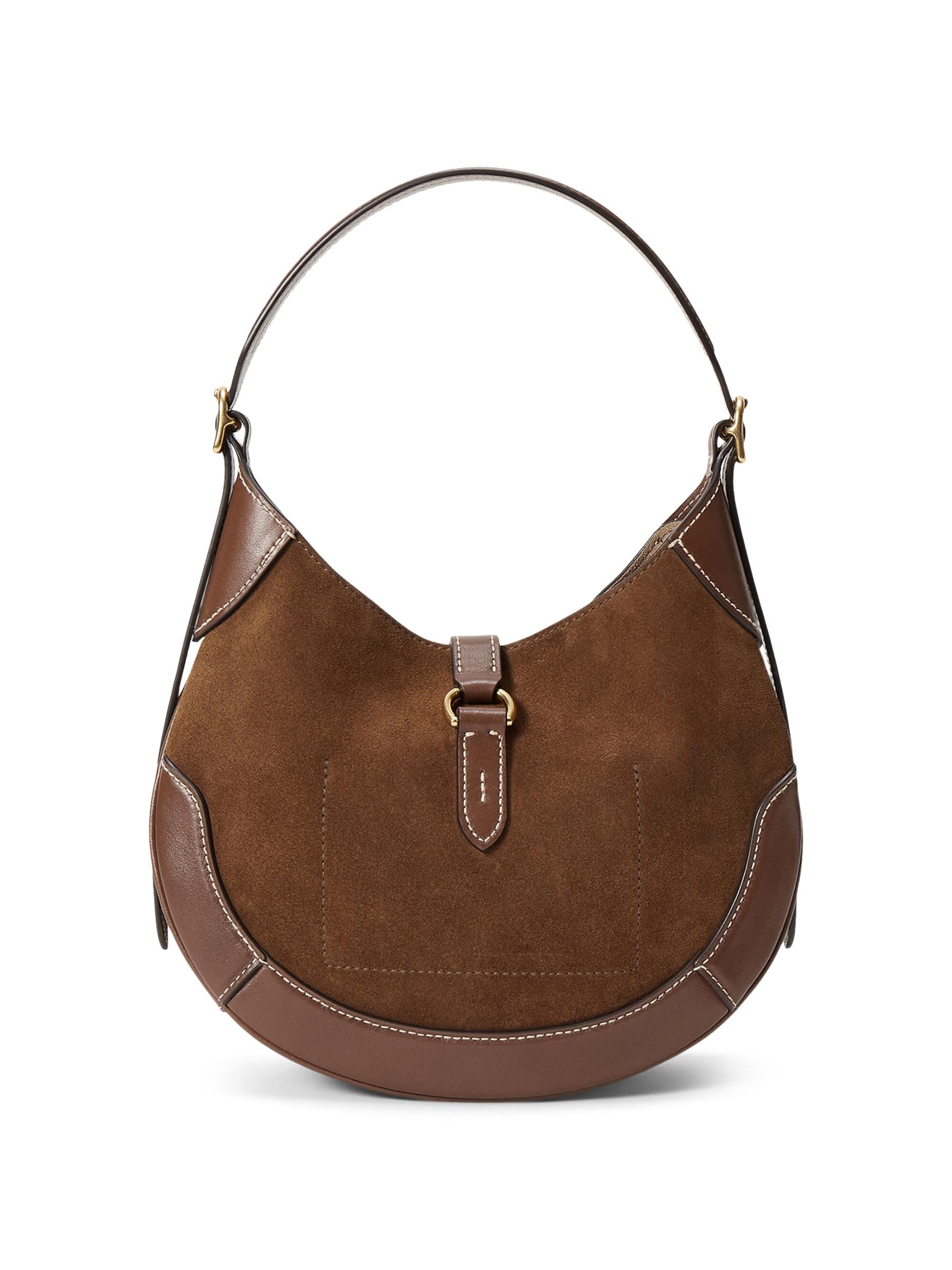 ROLAROLA ■ SUEDE HOBO BAG Hobo bag in suede brand POLO RALPH LAUREN