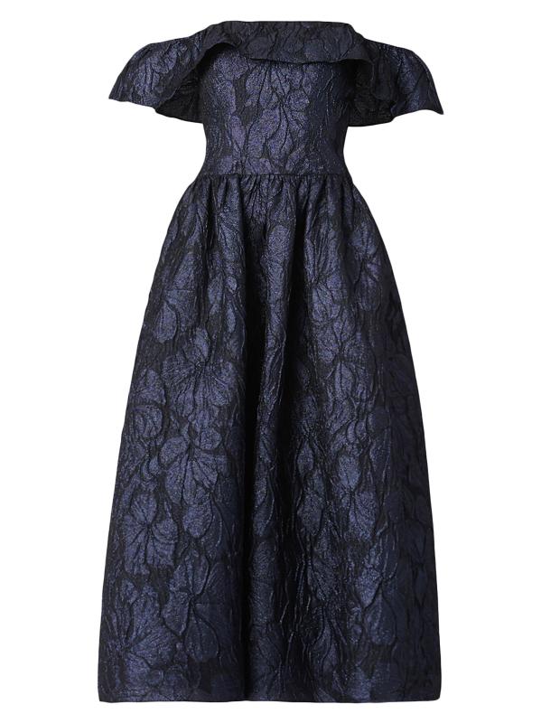 فستان كوكتيل من الجاكار المعدني من سولانا