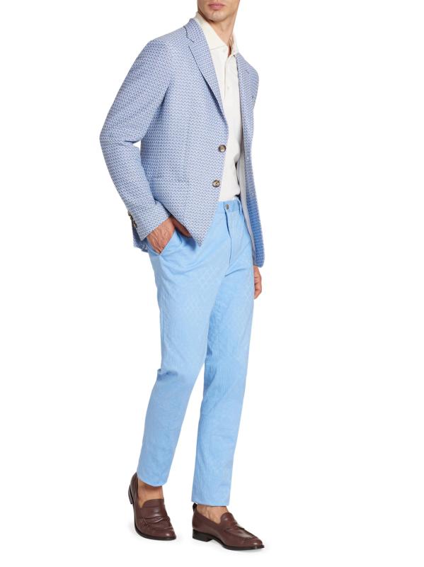 #6: جاكيت رياضي من القطن Roma Honeycomb - أزورو متعدد الألوان