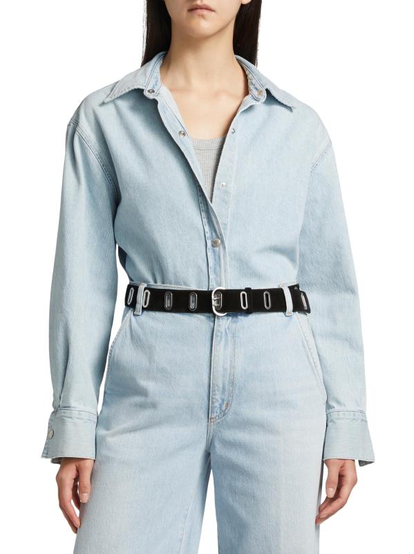 #2: قميص لوريل شامبراي - عنقود باللون النيلي العتيق الباهت