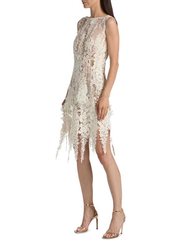 #3: فستان قصير من الدانتيل المخرّم من Foxgloves - عاجيي