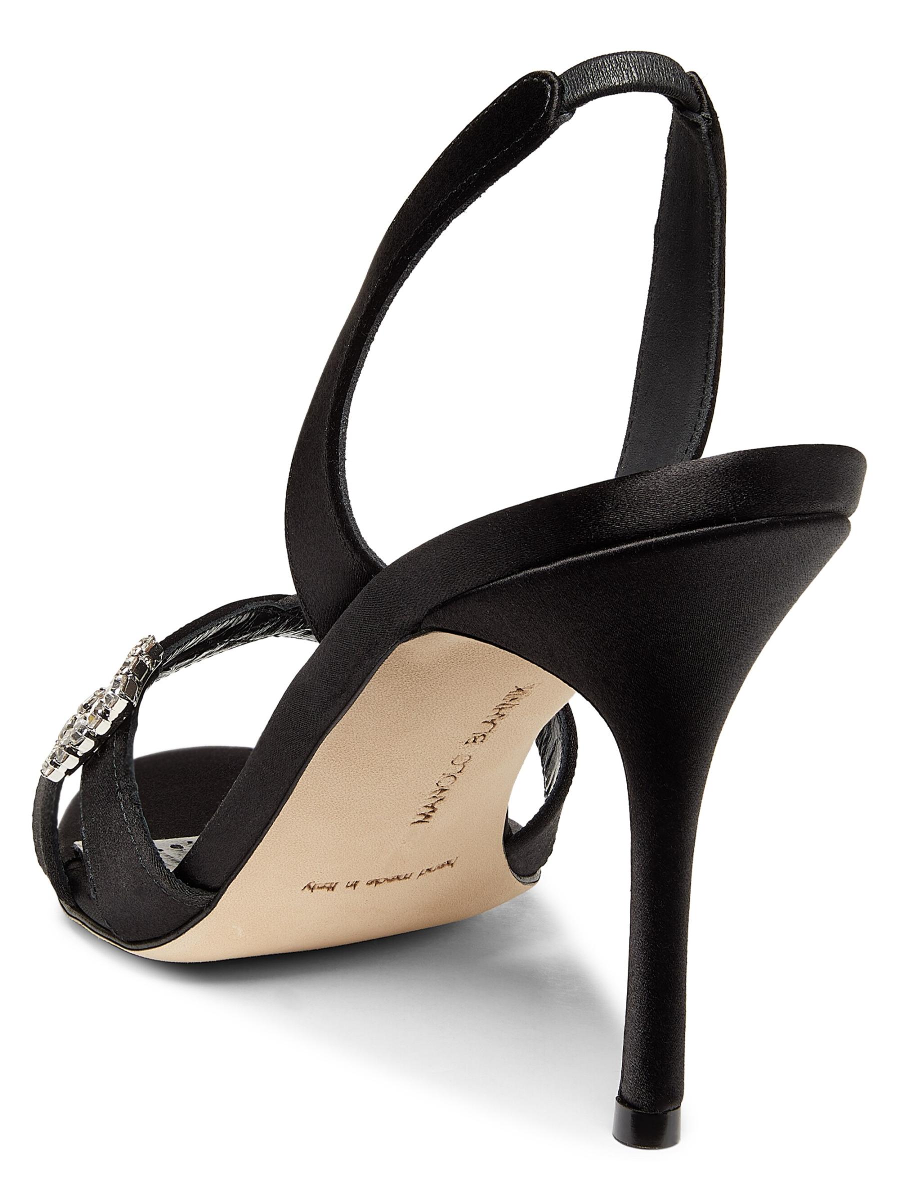 Manolo Blahnik>>ラミスリ スリングバック サテン サンダル Manolo Blahnik>>ラミスリ スリングバック サテン サンダル