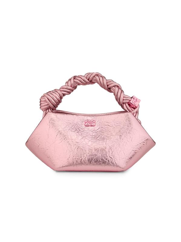 حقيبة ميني بو ميني بمقبض علوي مجروش