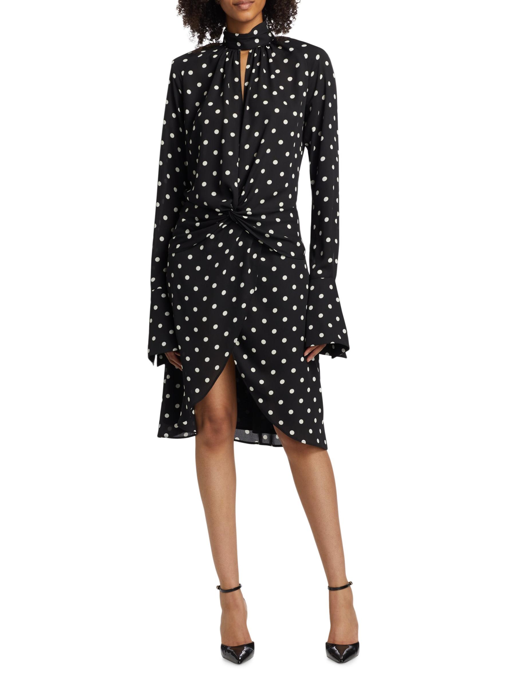 NINA RICCI ワンピース Gathered silk crepe midi dress945618 Gathered silk crêpe midi dress in burgundy - Nina Ricci
