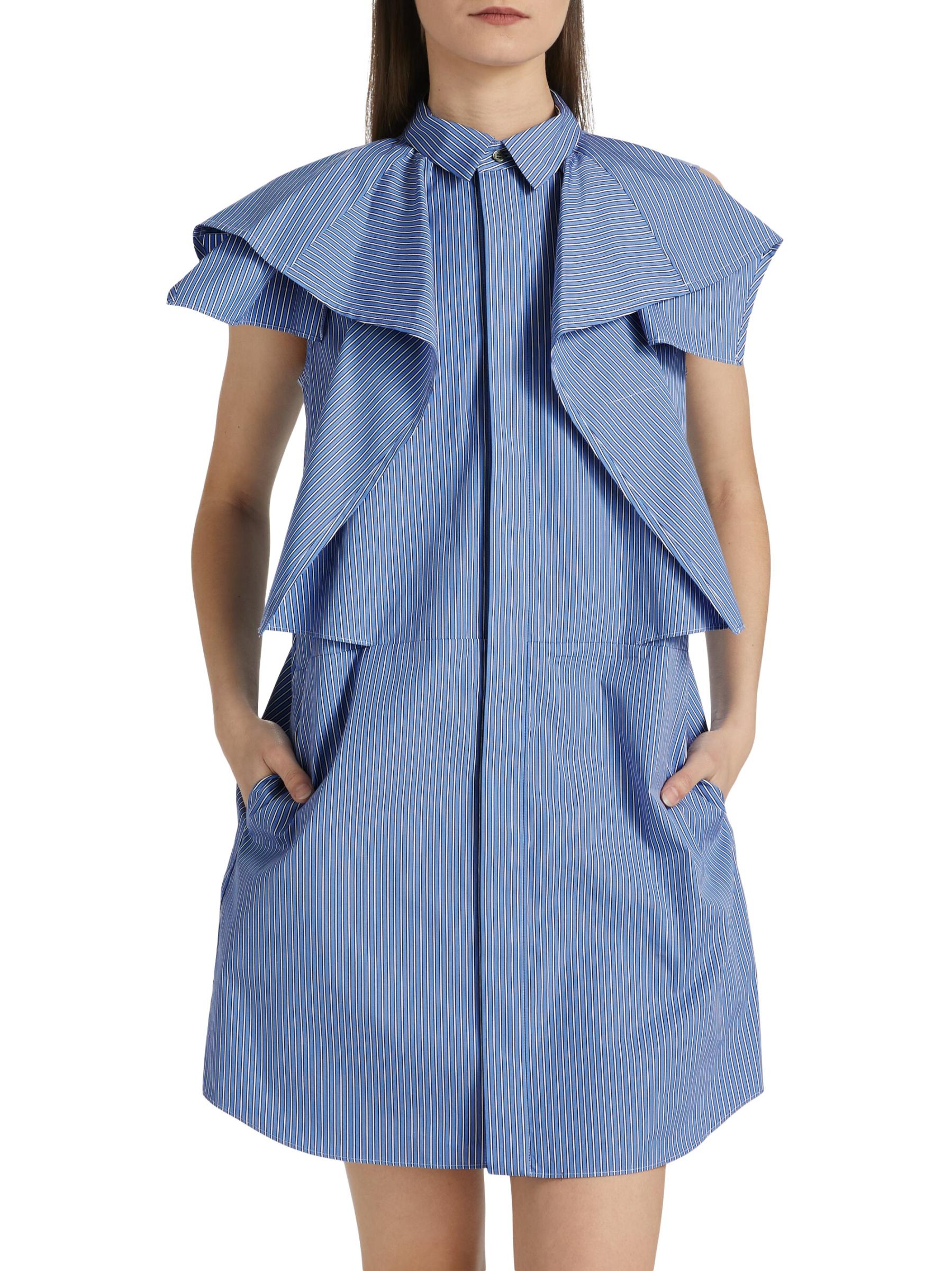 SACAI サカイ ポプリンミニドレス Sacai ポプリン ミニドレス | ブルー | FARFETCH JP