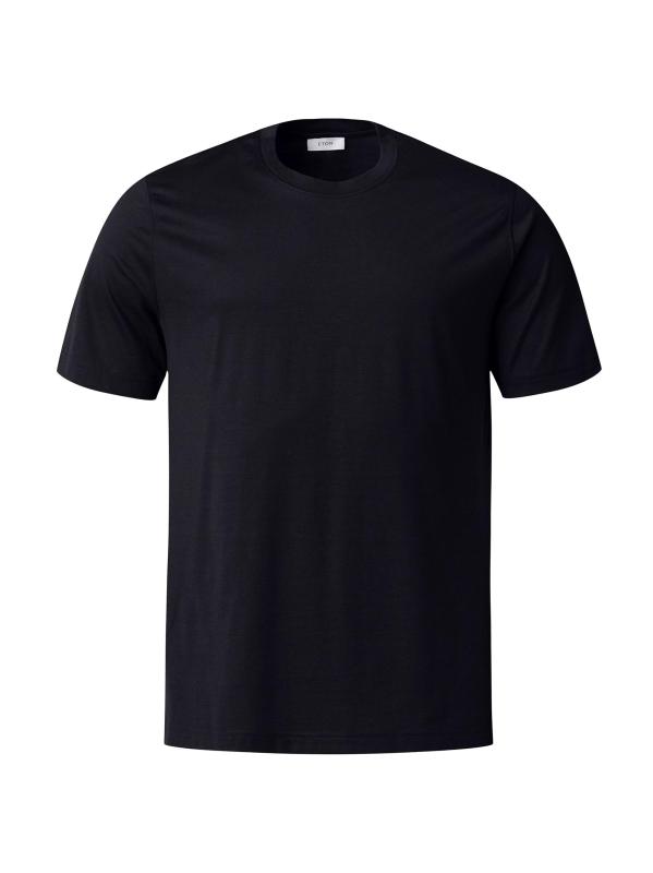 تي شيرت بقبة مستديرة من القطن والحرير