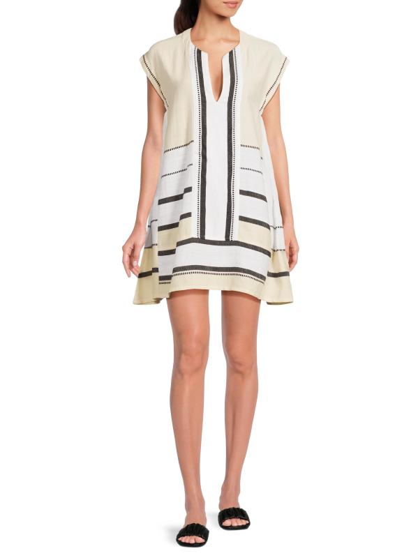 #6: فستان قصير بقفطان جاكار محبوك من إيلينا - كريم توموكا