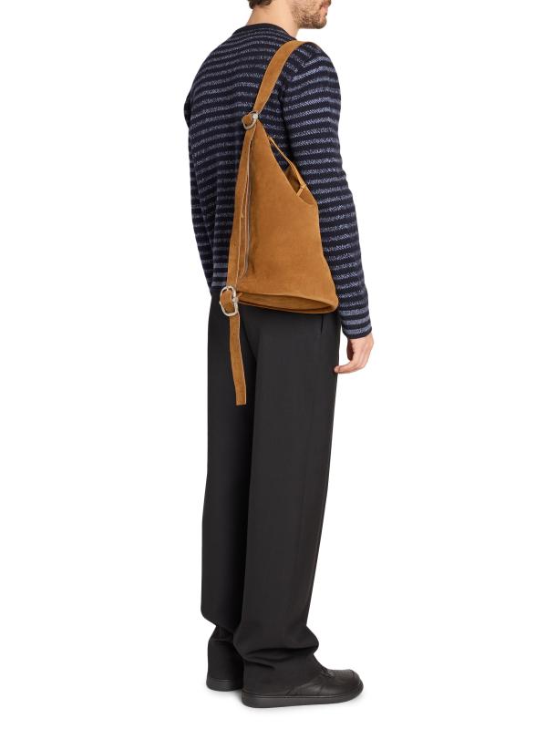 Loewe - ミディアム・ループ・スエード・バケットバッグ を