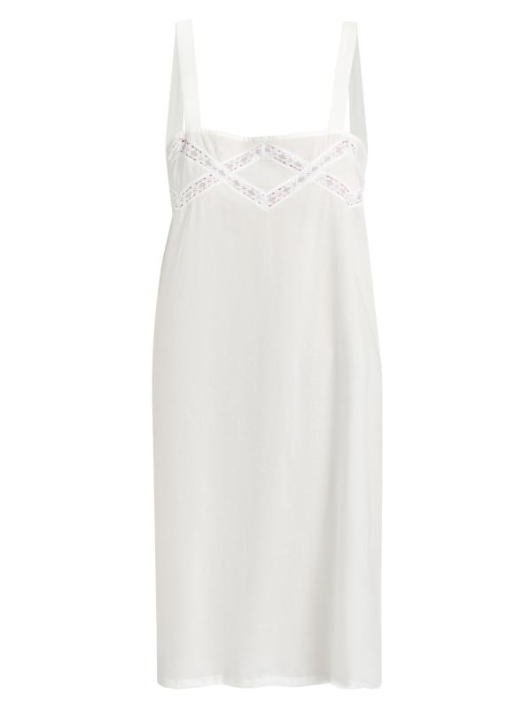 قميص نوم من القطن مزين بكشكشة من الشمس