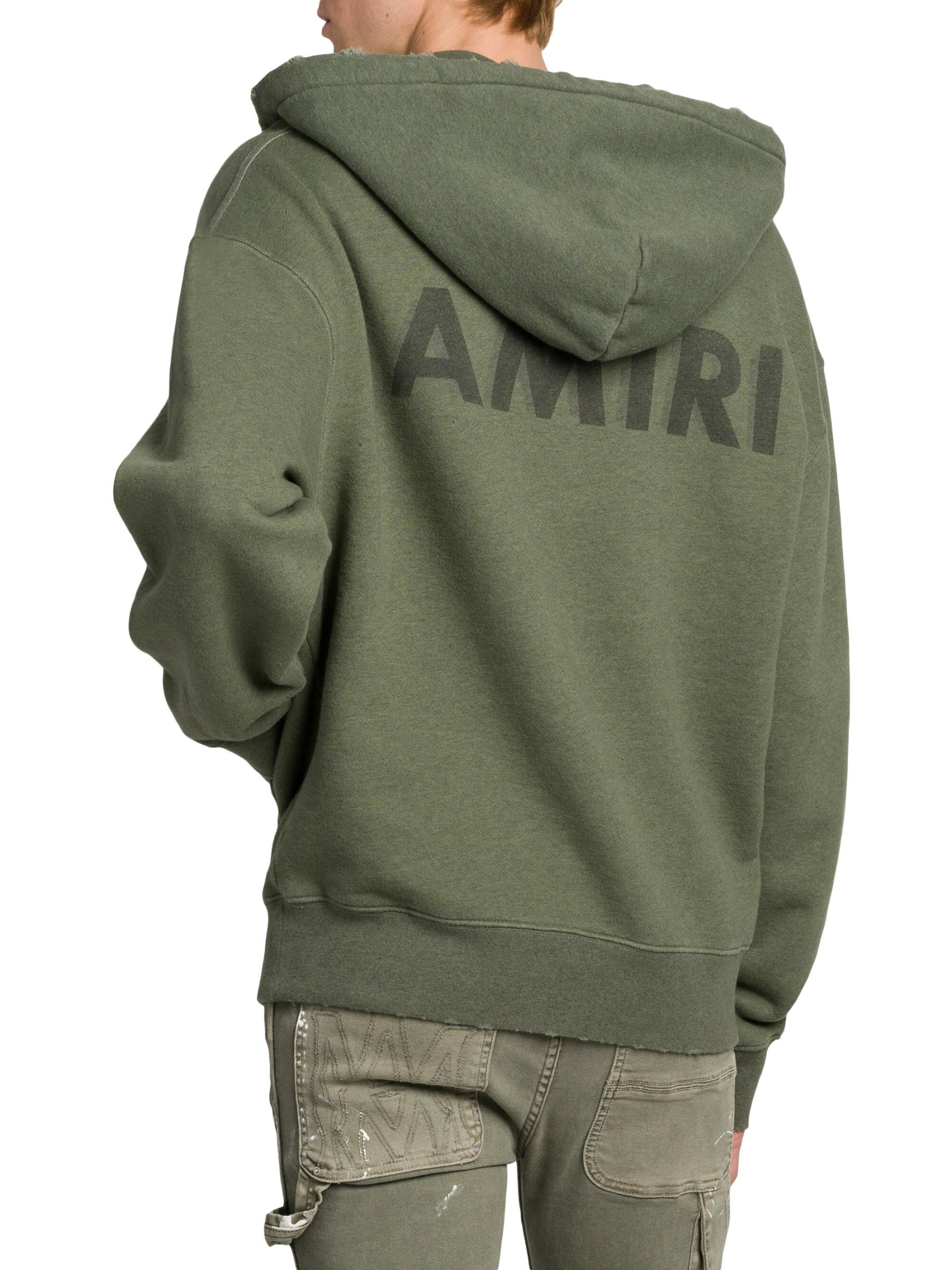 AMIRI ＊ 長袖 バックプリント コットン スウェットフーディー 関税・送料込】AMIRI ロゴ プリント スウェットシャツ (AMIRI