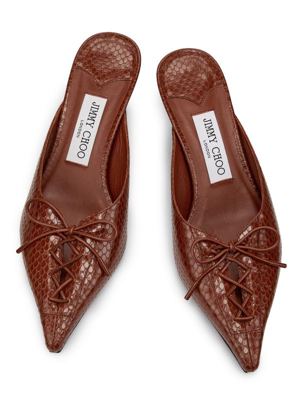 サンダル・ミュール JIMMY CHOO SCARLETT 50 LEATHER MULES Scarlett Mule 50 |Silver Leather Mule | JIMMY CHOO