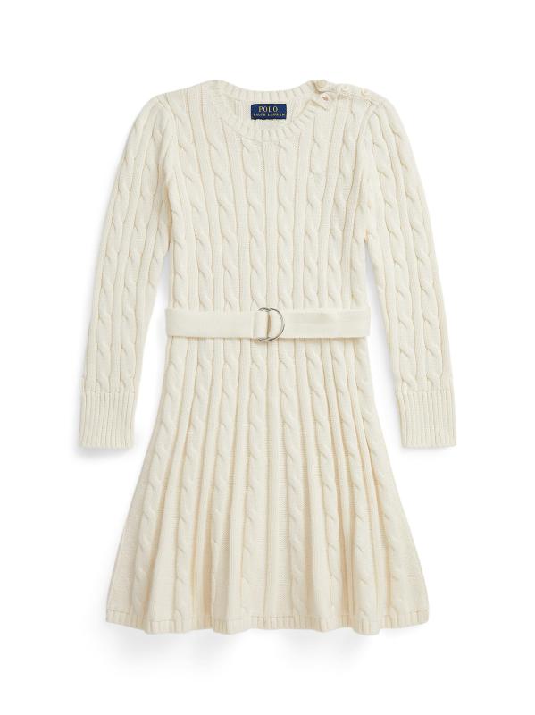 فستان على شكل حرف A من القطن للفتيات والفتيات الصغيرات