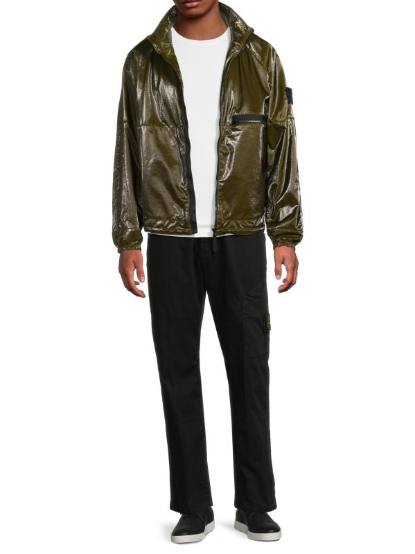 #6: جاكيت نايلون قابل للتمدد - أخضر عسكري