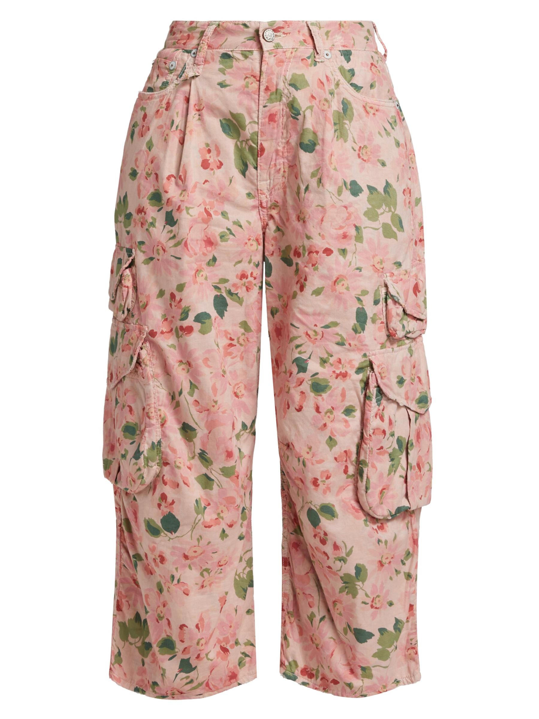 Shop R13 - Floral Cotton Crop Cargo Pants | Saks Fifth