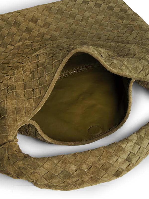 #4: حقيبة هوبو من الجلد المدبوغ بتصميم هوب كبير - MUD BRASS