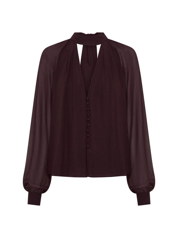 بلوزة إليسا سكارف برقبة على شكل حرف V