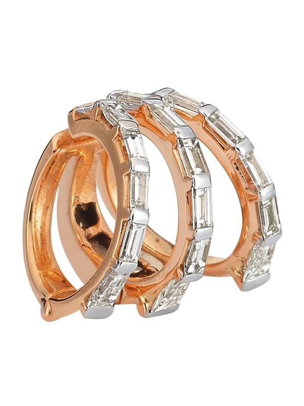 سوار أذن موندريان من الذهب الوردي عيار 14 قيراط والألماس عيار 0.51 TCW