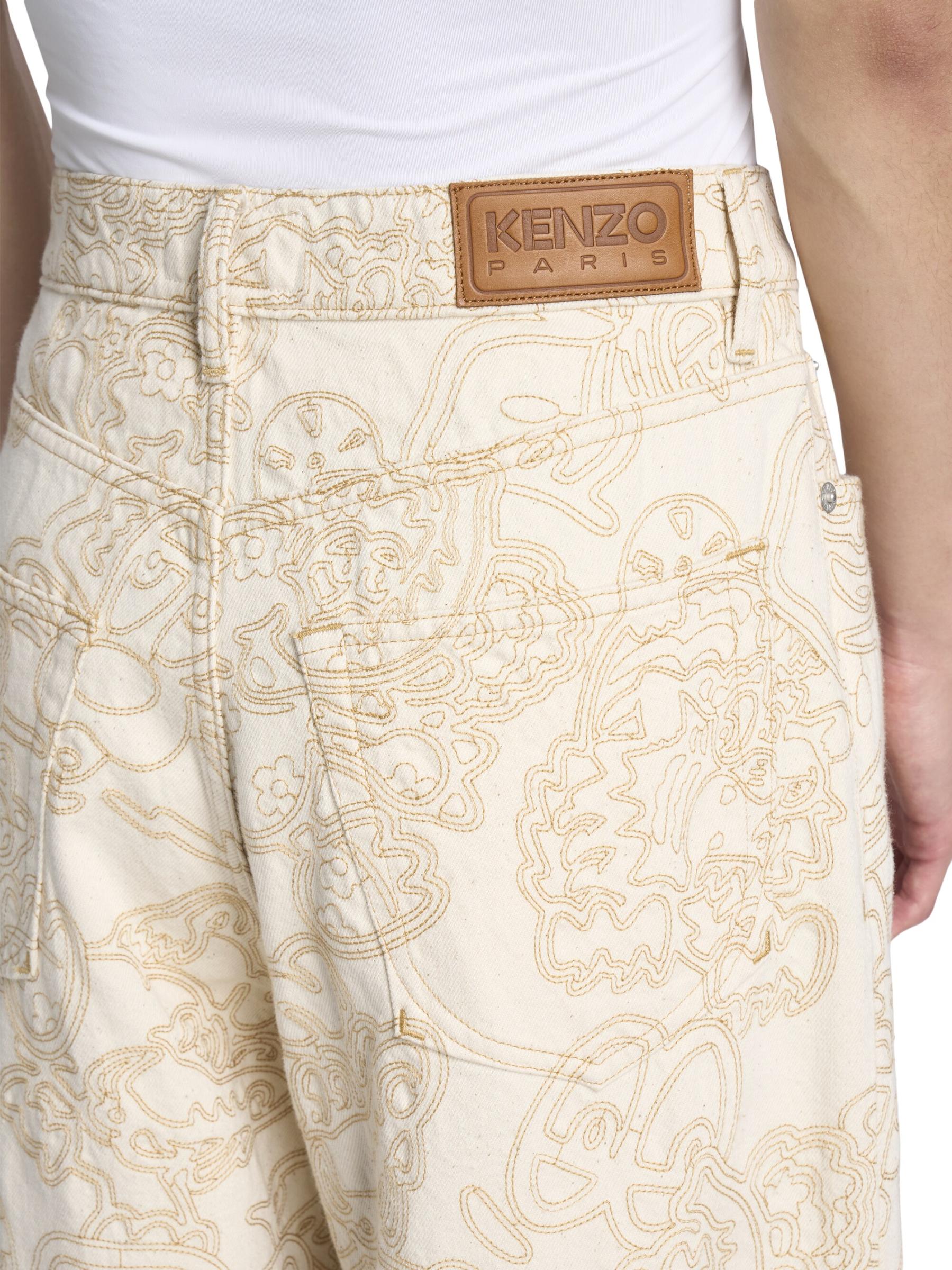 【関税&送料込】Kenzo Embroidered Denim Jeans Shop KENZO - Kenzo x Verdy Embroidered Denim Straight-Leg