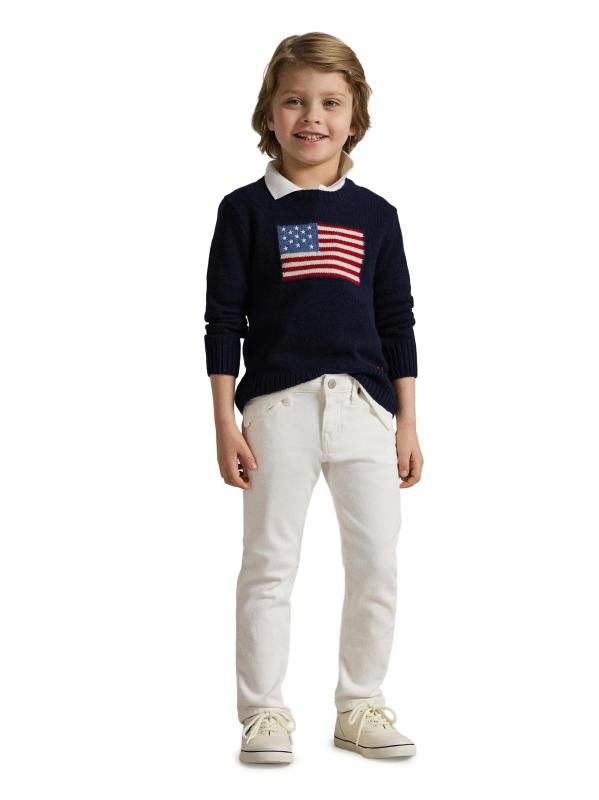 #4: سترة الكشمير بالعلم الأمريكي للأولاد الصغار - القوات البحرية