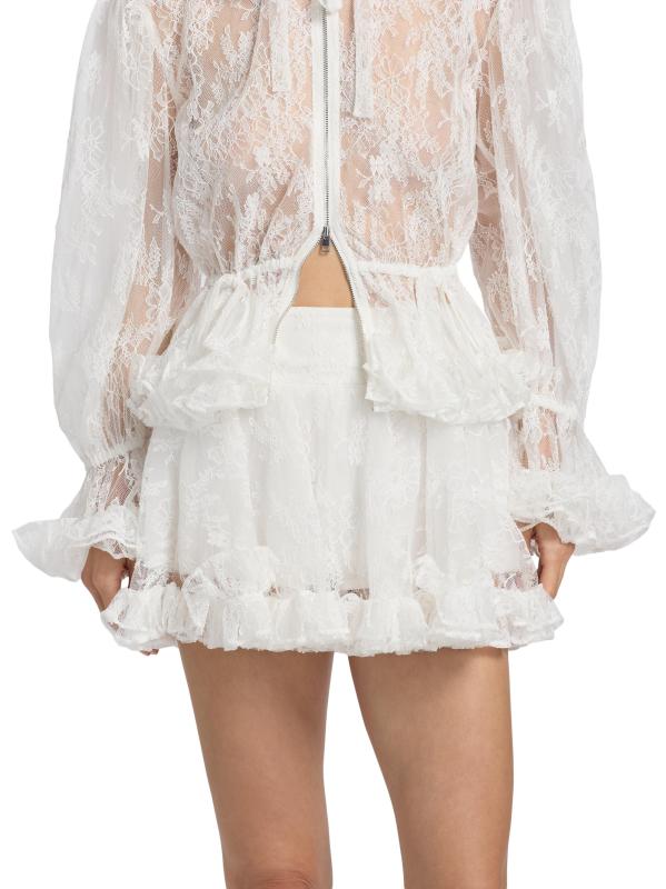 #2: تنورة كيرستن فلورال من الدانتيل - عاجيي