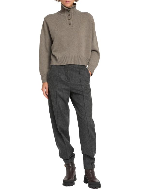 #6: سترة بياقة مستديرة من الصوف والكشمير - إتريتا