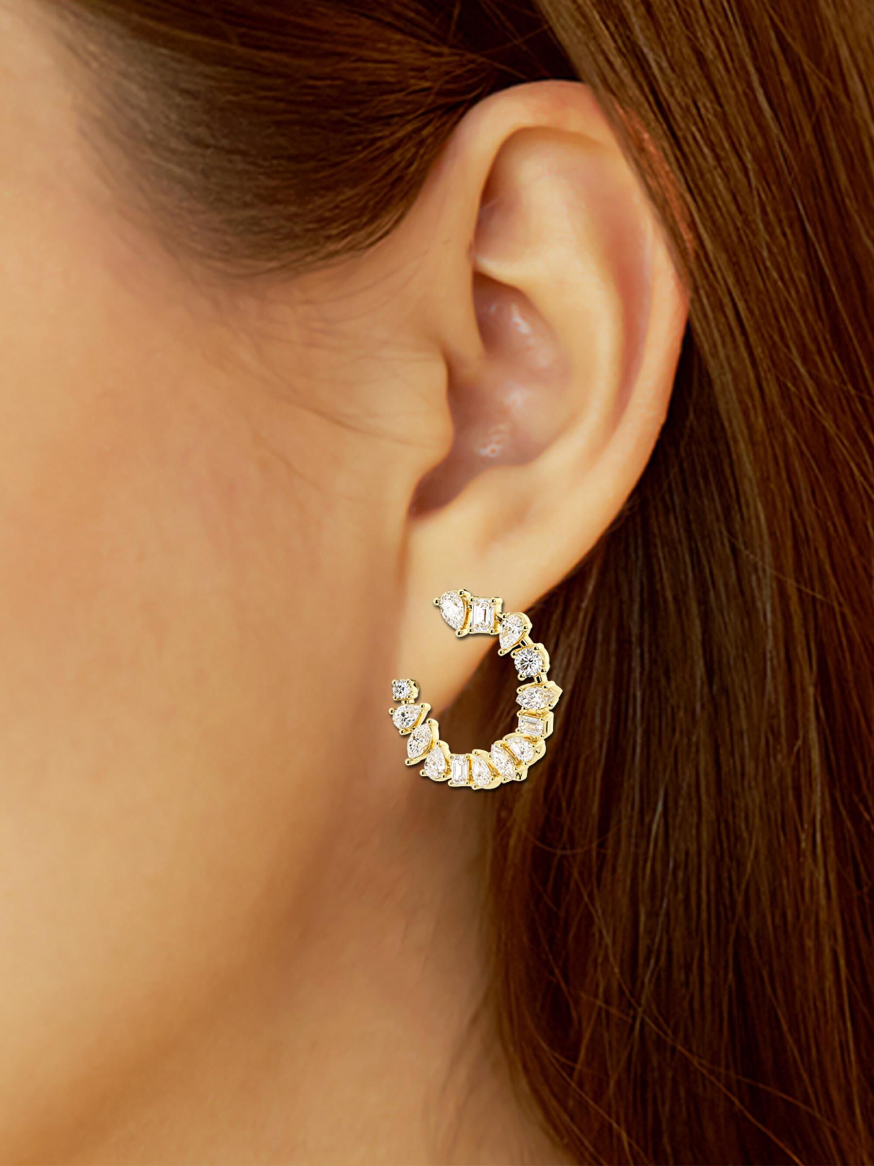 ☆「order」twist gold mini hoop pierce p427 – uluu - jewelry