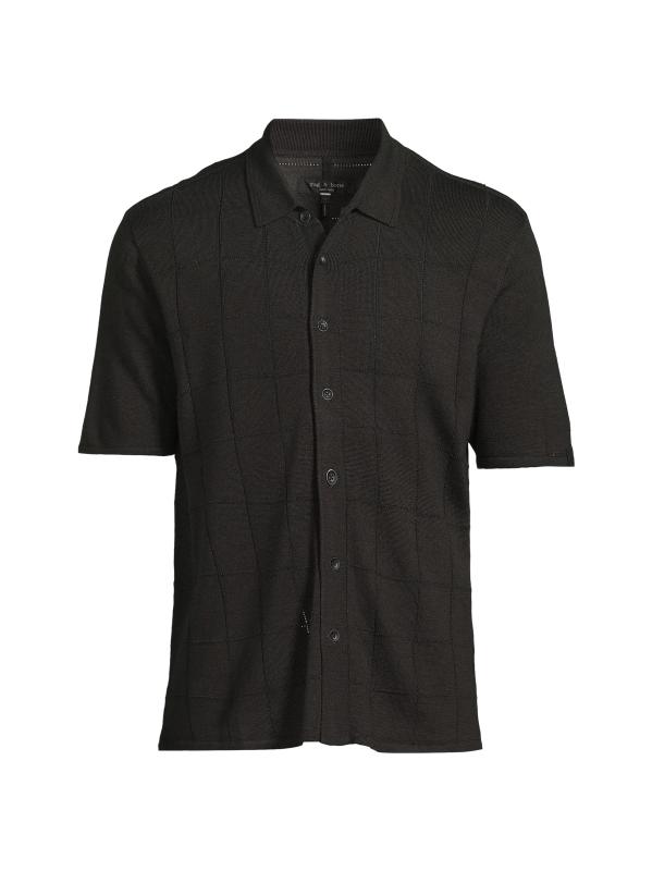 قميص دالتون ويندو بان محبوك بأكمام قصيرة