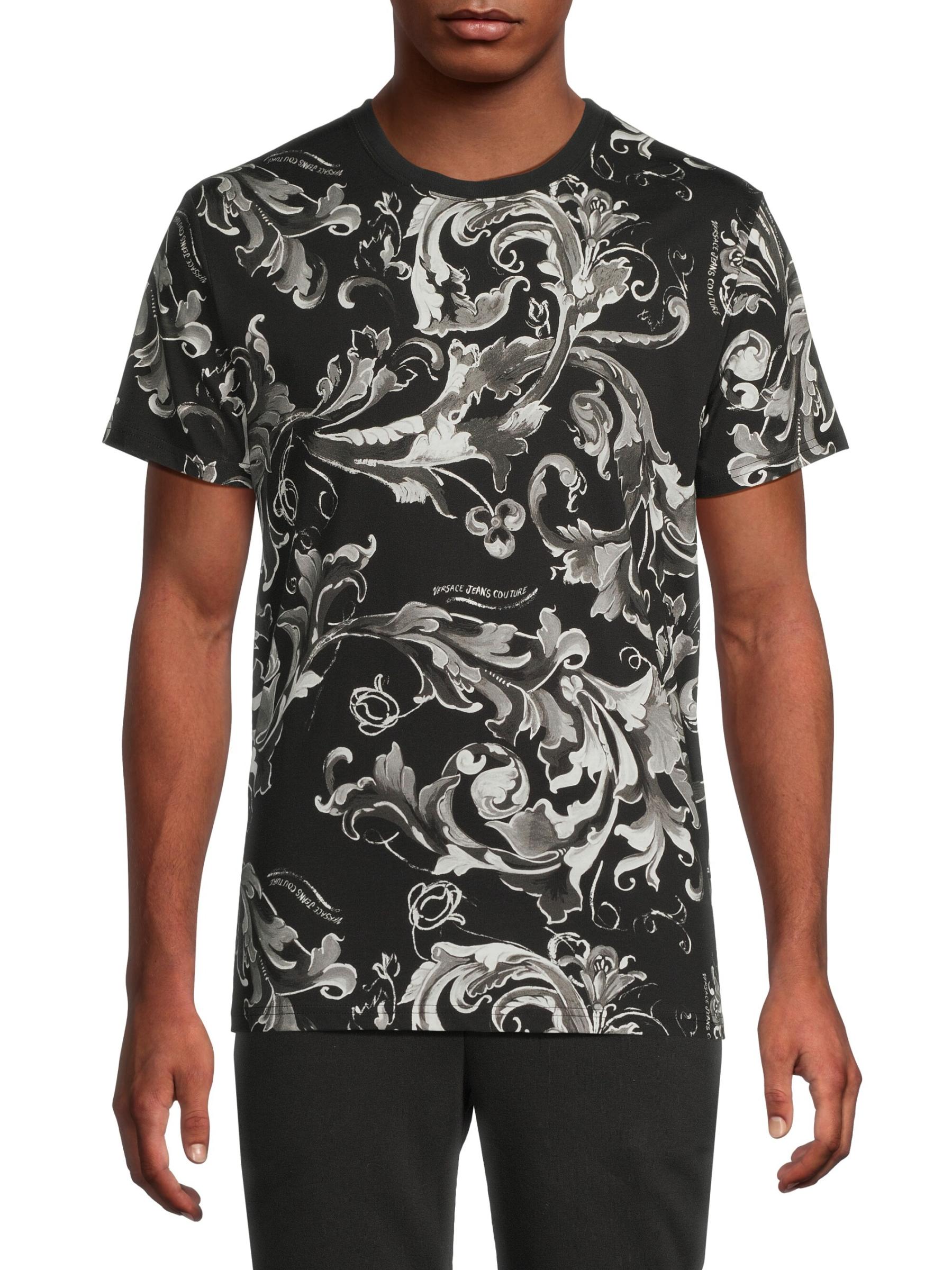 【VERSACE JEANS】バロッコ柄 半袖 ユニセックス Tシャツ Versace Jeans Couture - バロッコ・コットンTシャツ を